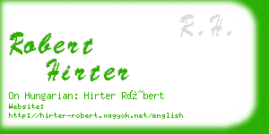 robert hirter business card